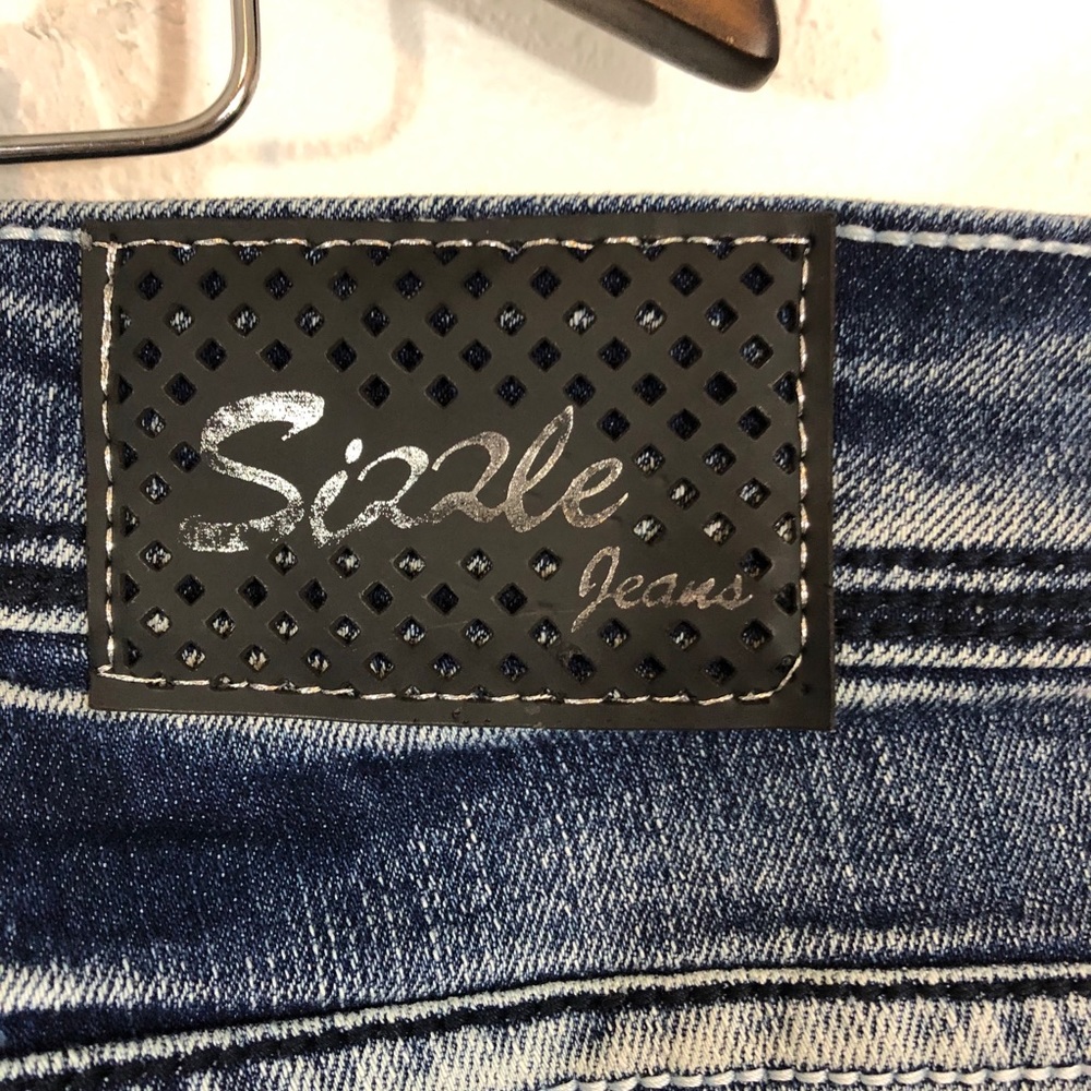 SOLD  Sizzle Jeans Med wash distressed design - Picture 5 of 11